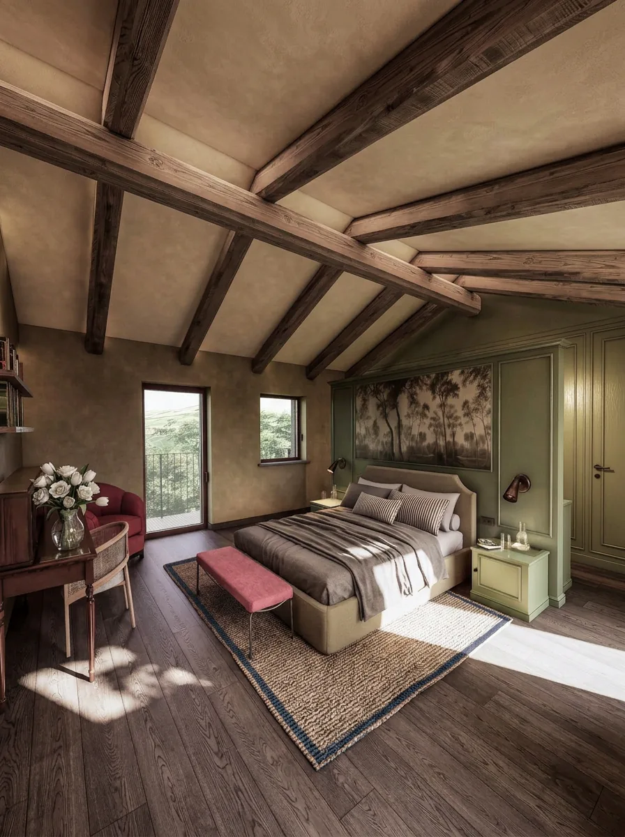 Elegantly appointed bedroom at The Villa