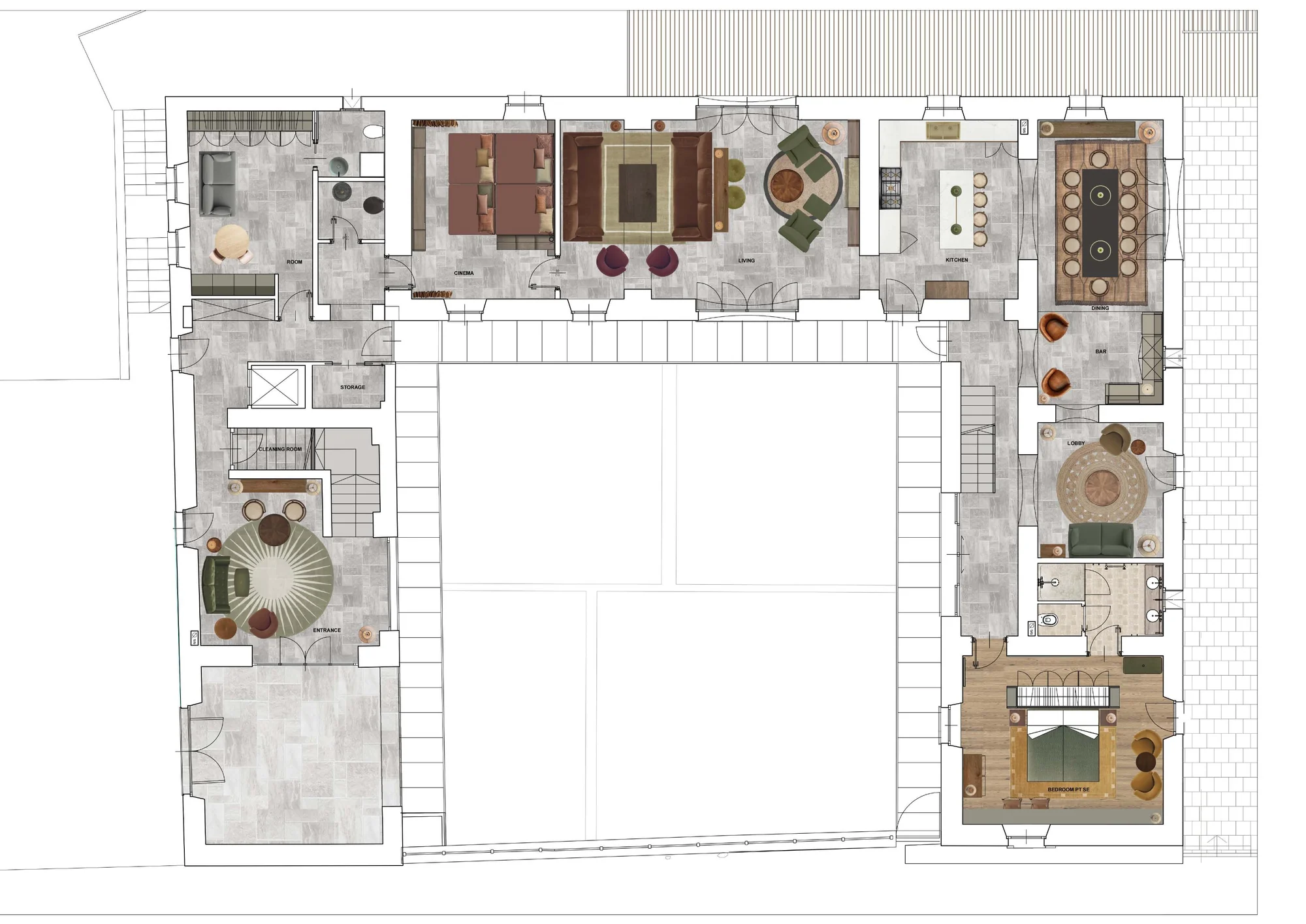 First floor plan of the Villa at Borgo Castellengo